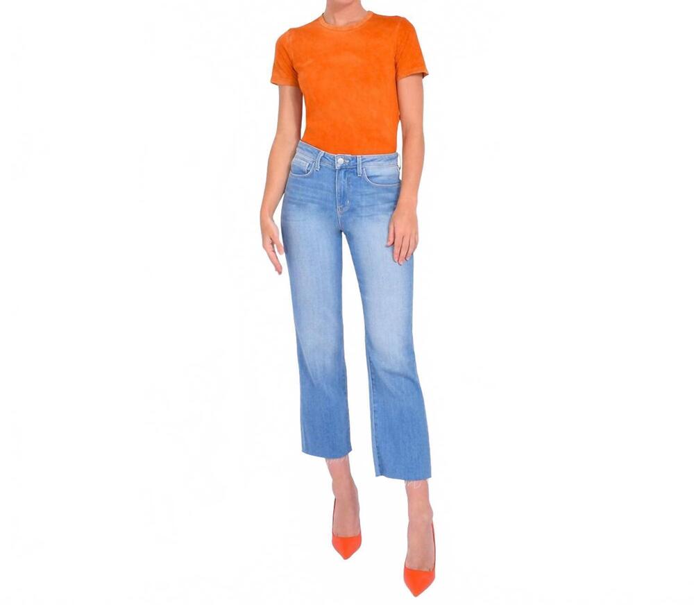 NEW L'AGENCE wanda high rise crop wide leg jean in bal harbour
